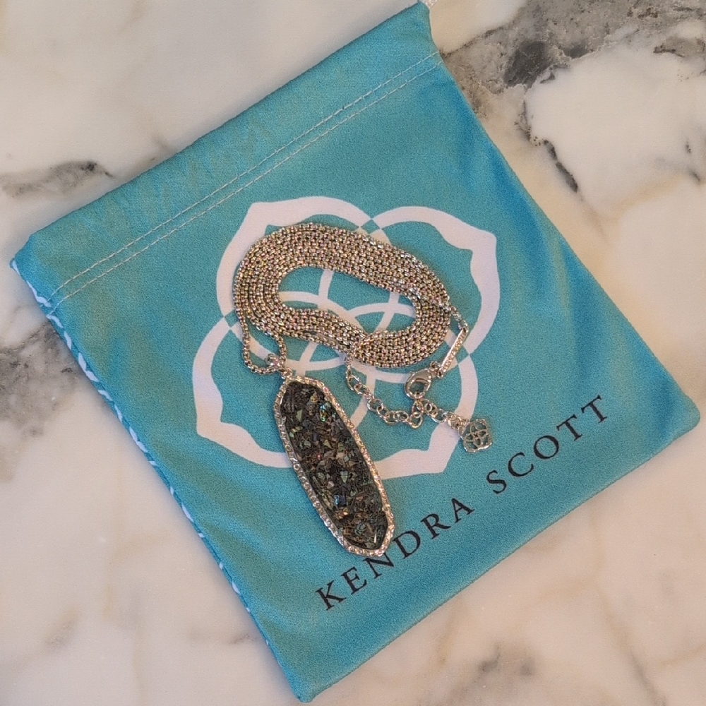 NEW: Kendra Scott Layden Necklace with Iridescent Pendant